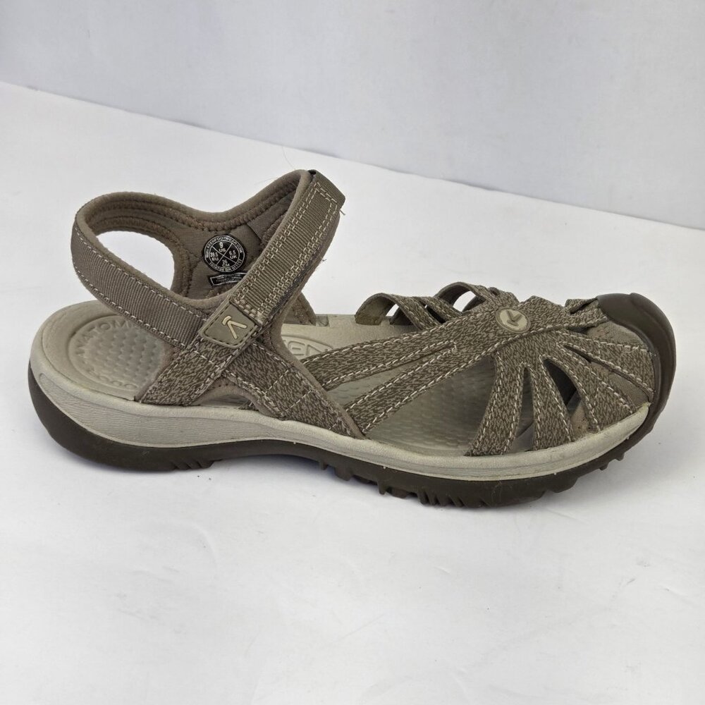 Keen Rose Sandals Brindle/Shitake Taupe Size 9 - Picture 3 of 14